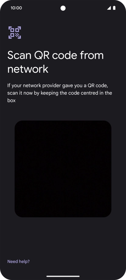 Place the QR code you've received inside the phone camera frame to scan the code.
