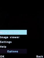 Select More options and press the Left selection key.