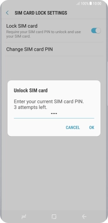 Key in your PIN and press OK. Key in your PIN and press OK.