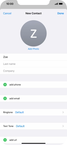 Press Last name and key in the last name.