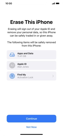 Press Continue. Press Continue.