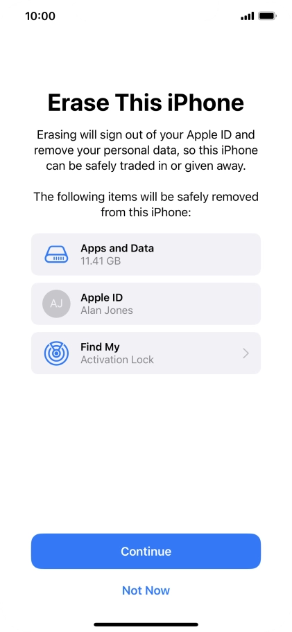 Press Continue. Press Continue.