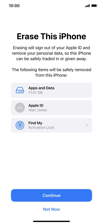 Press Continue. Press Continue.