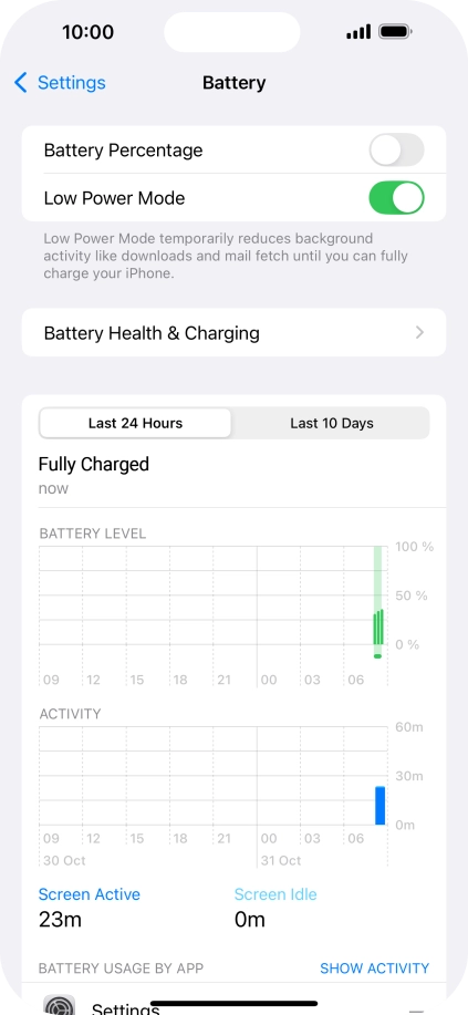 Slide your finger upwards starting from the bottom of the screen to return to the home screen.