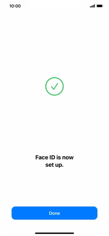 Press Done. If you haven't previously selected a phone lock code, key in a code of your own choice twice.
