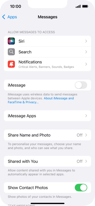 Press the indicator next to 