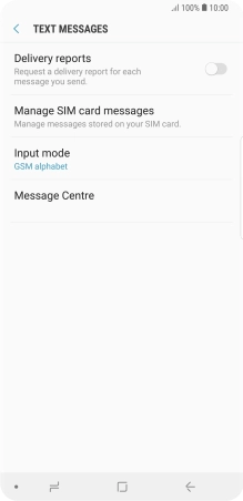 Press Message Centre.