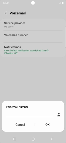 Key in (prefix) 5 (your phone number) and press OK.