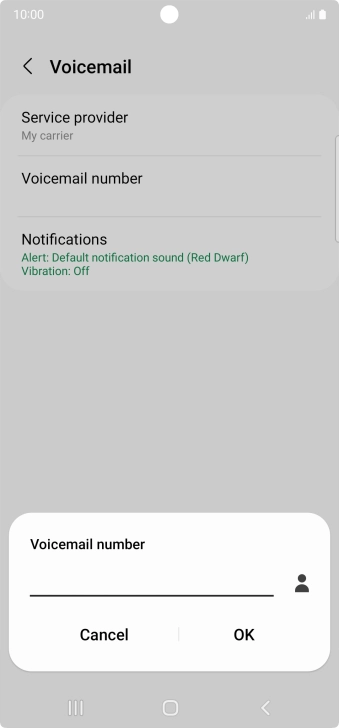 Key in (prefix) 5 (your phone number) and press OK.