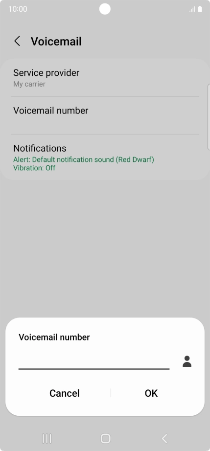 Key in (prefix) 5 (your phone number) and press OK.