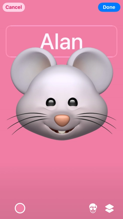 Press the name field and follow the instructions on the screen to select the required font and colour for your name on the Contact Poster. Press the name field and follow the instructions on the screen to select the required font and colour for your name on the Contact Poster.