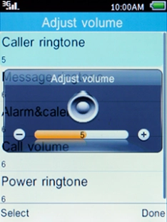 Use Navigation key right and Navigation key left to turn silent mode on or off.