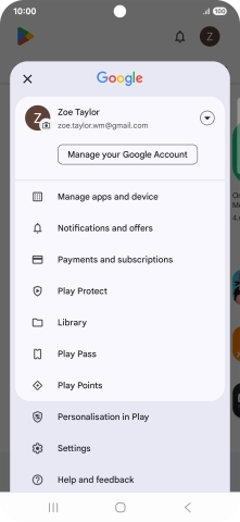 Press Manage apps and device.