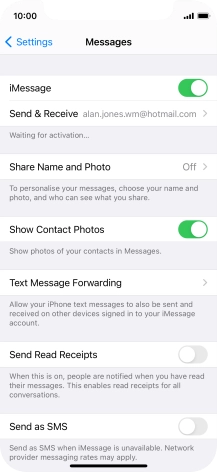 Press the indicator next to 