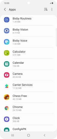 Press the required app. Press the required app.
