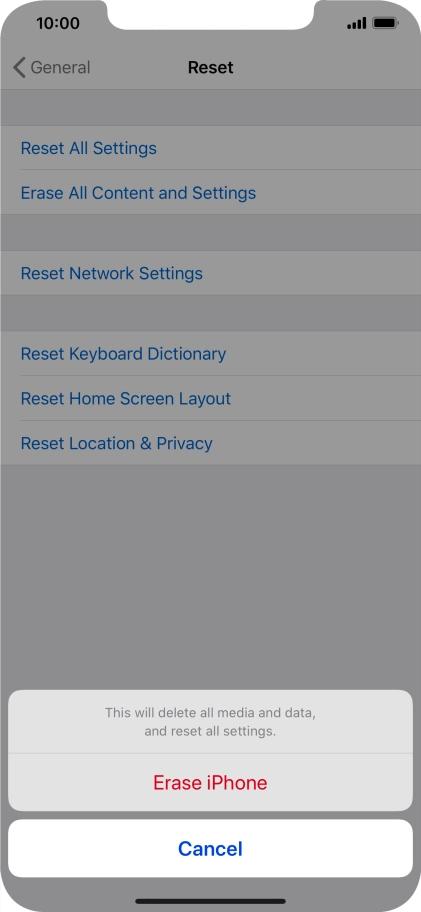 Press Erase iPhone. Press Erase iPhone.