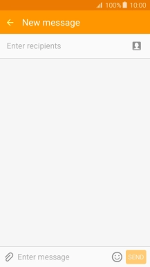 Press the search field and key in the first letters of the recipient's name.