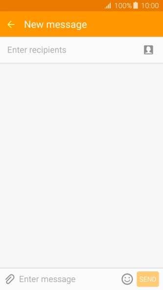 Press the search field and key in the first letters of the recipient's name.