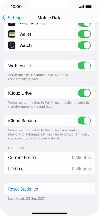 Press the indicator next to 