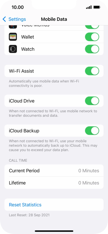 Press the indicator next to 