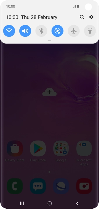 Press the settings icon.