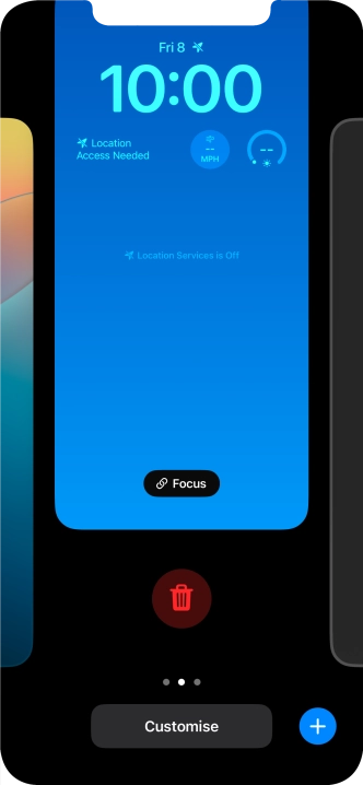 Press the delete icon. Press the delete icon.