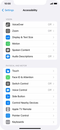 Press the required category below 