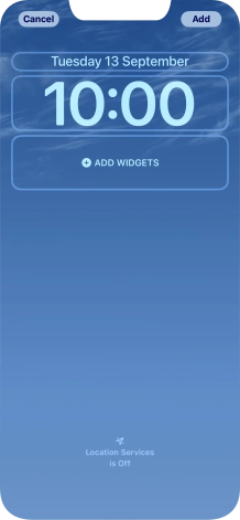 To customise the way the lock screen date is displayed, press the date widget and follow the instructions on the screen to select the required widget display mode. To customise the way the lock screen date is displayed, press the date widget and follow the instructions on the screen to select the required widget display mode.