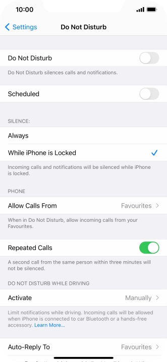 Press the indicator next to 
