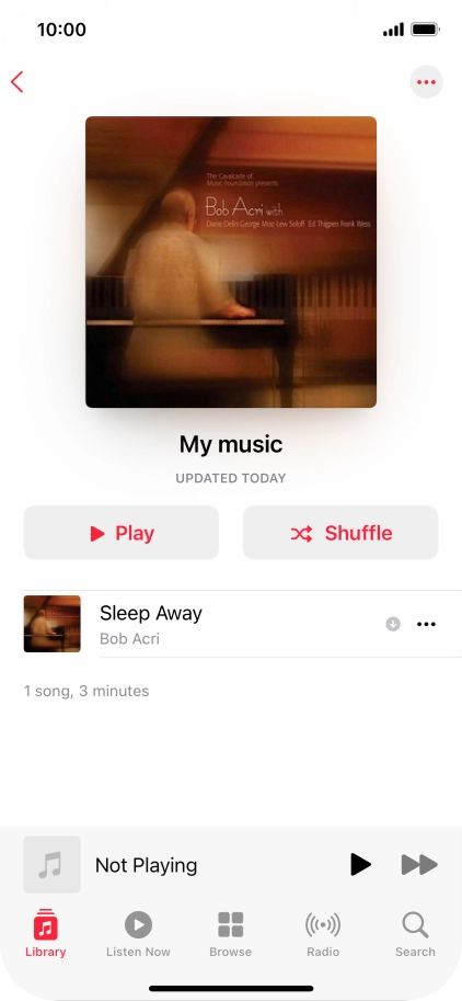 Go to the required category or playlist and press the required audio file.