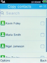 Press the Left selection key.
