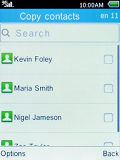 Press the Left selection key.