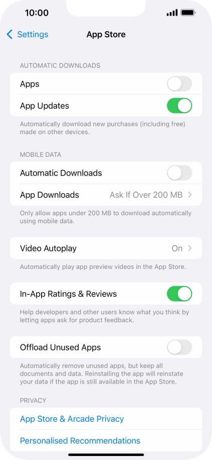 Press the indicator next to 