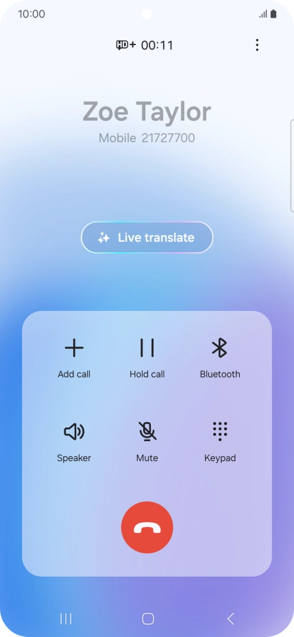 Press Live translate.