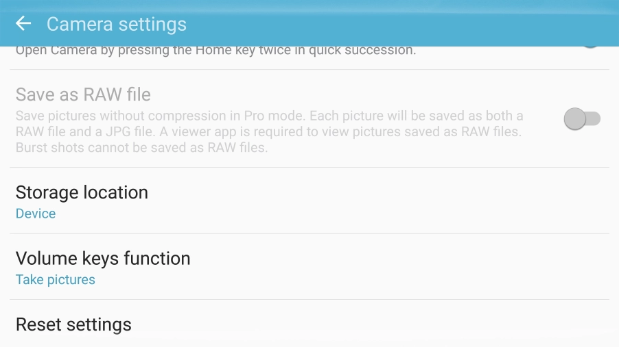 Press Storage location.