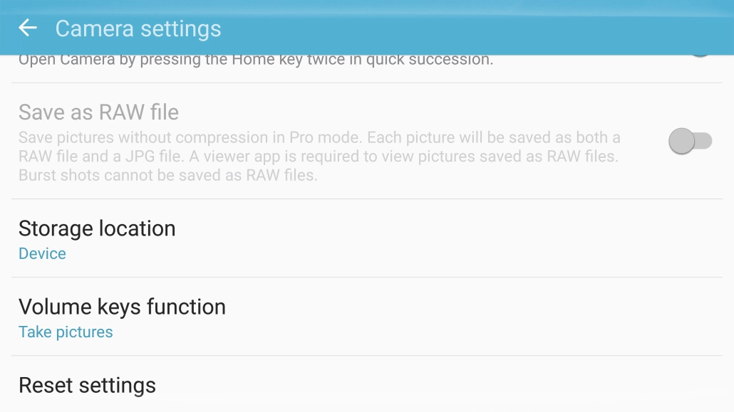 Press Storage location.