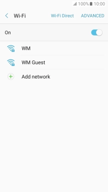 Press the required Wi-Fi network.