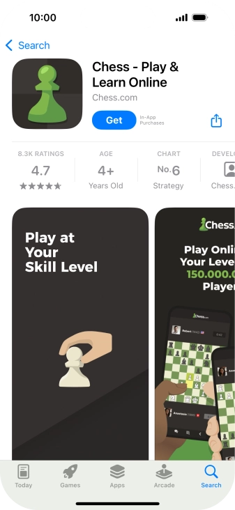 Press Get and follow the instructions on the screen to install the app.