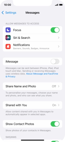 Press the indicator next to 