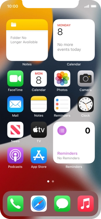 If you're using a Widget Stack: slide up or down on the stack to select the required widget.