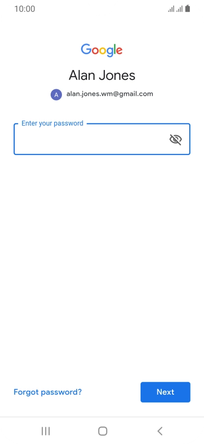 Press the field below 
