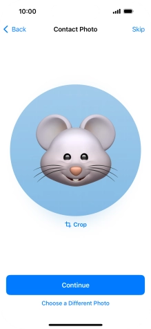 Follow the instructions on the screen to customise the selected picture and press Continue. Follow the instructions on the screen to customise the selected picture and press Continue.