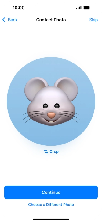 Follow the instructions on the screen to customise the selected picture and press Continue. Follow the instructions on the screen to customise the selected picture and press Continue.