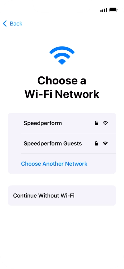 Press the required Wi-Fi network. Press the required Wi-Fi network.