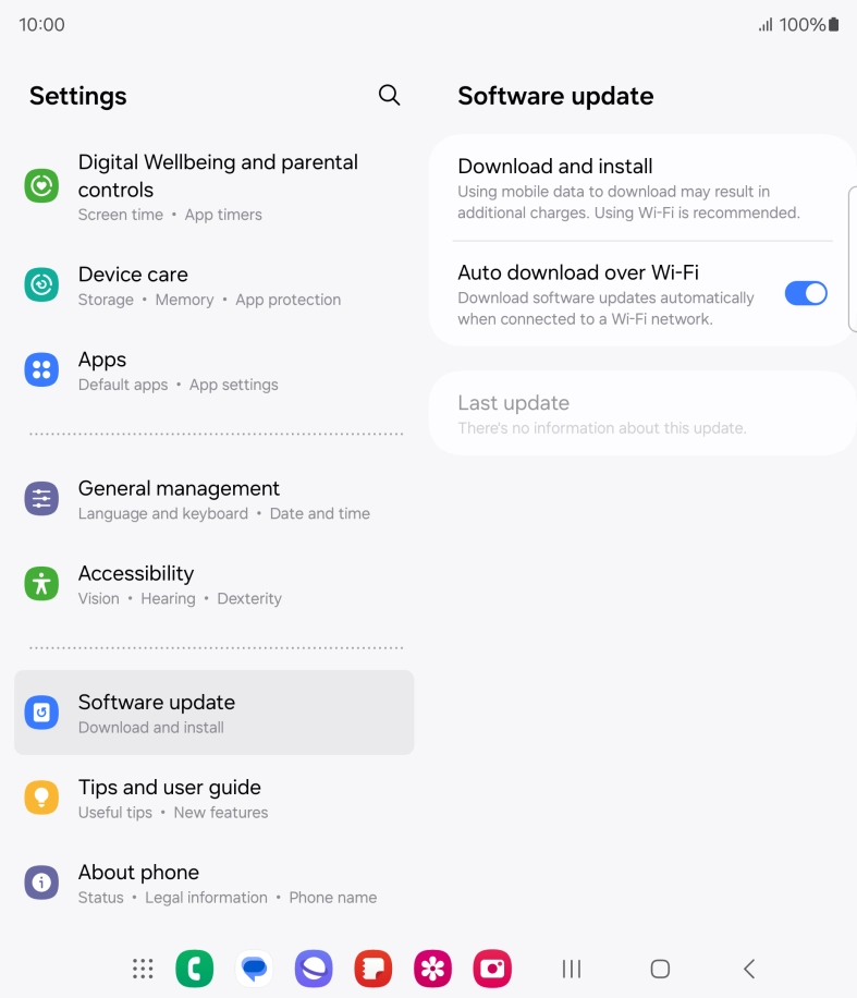Press Download and install. If a new software version is available, it's displayed. Follow the instructions on the screen to update the phone software. Press Download and install. If a new software version is available, it's displayed. Follow the instructions on the screen to update the phone software.