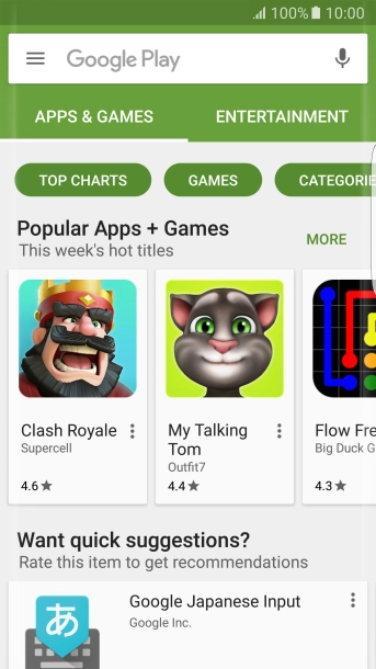 Press the search field. Press the search field.