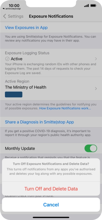 Press Turn Off and Delete Data.