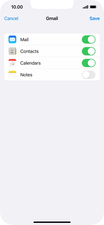 If this screen is displayed, you email account has been recognised and set up automatically. Follow the instructions on the screen to key in more information and finish setting up your phone.