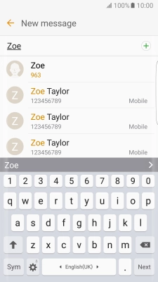 Press the required contact.