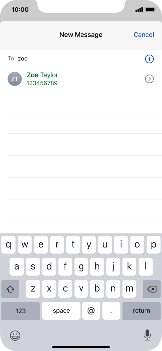 Press the required contact. Press the required contact.